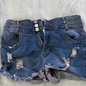 Distressed Denim Women Shorts